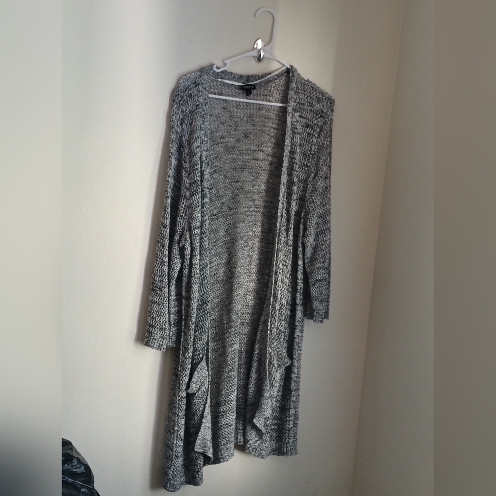 Torrid Cardigan Women 3 Black And White Sweater Oversized Casual Office Academia